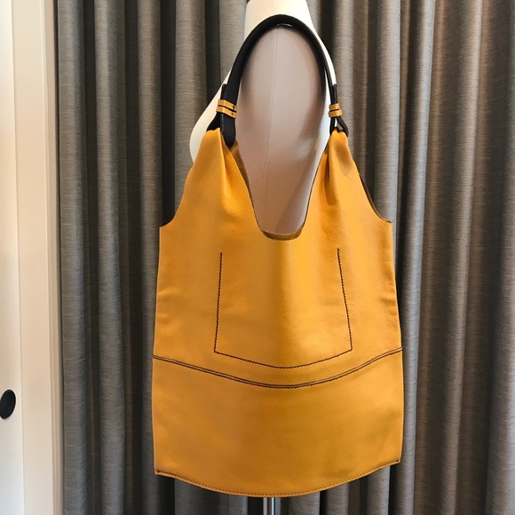 🔹Yellow Leather Tote bag - Picture 2 of 7